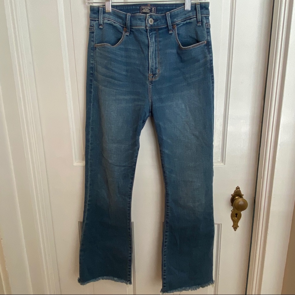 Abercrombie High Rise Ankle Flare Jeans